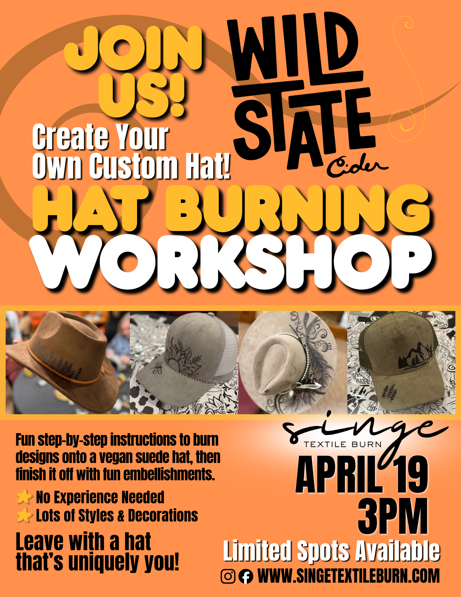 Wild State Cider ~ April 19 at 3pm