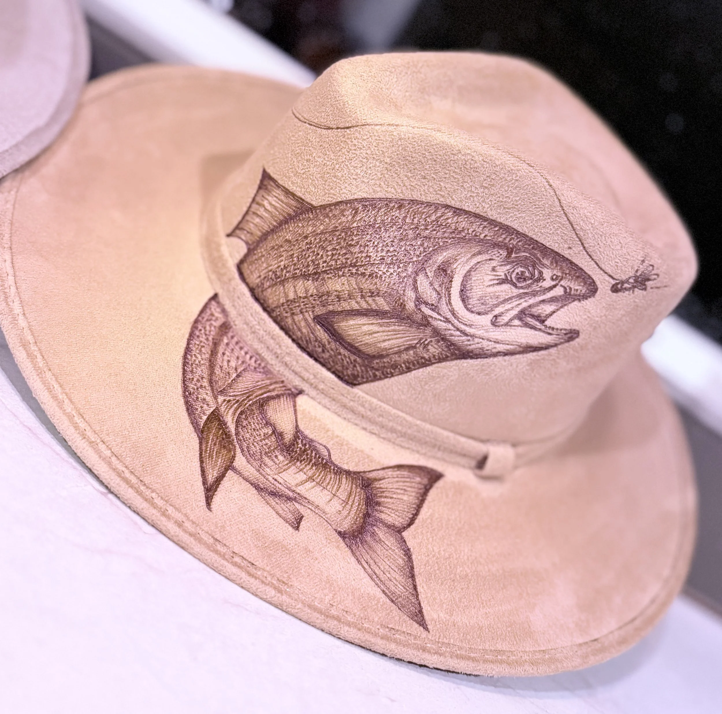 Trout Hat Burning Singe Textile Burn Duluth MN