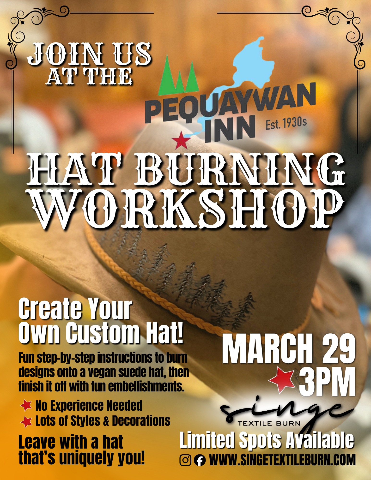 Pequaywan Inn ~ March 29th at 3pm