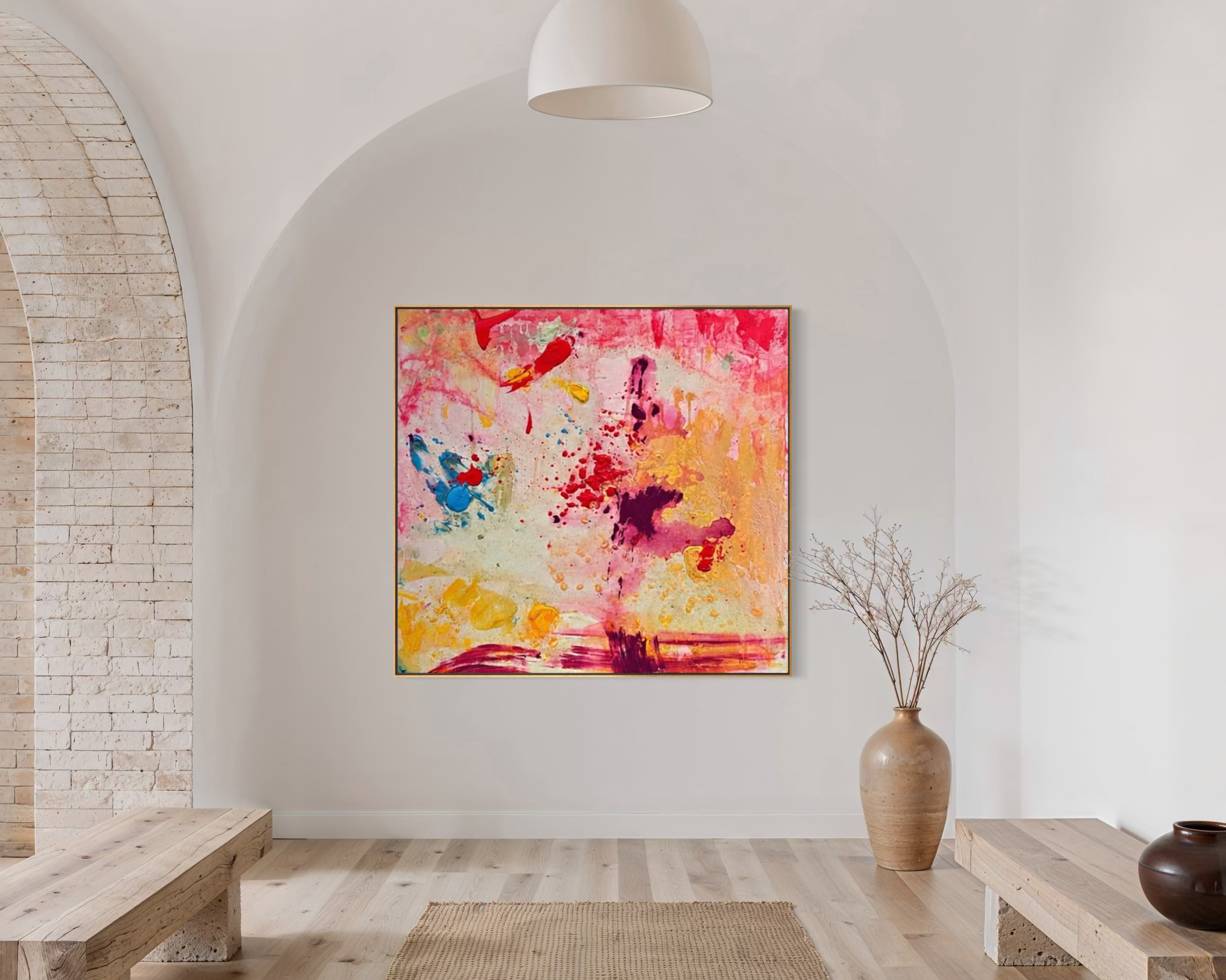 CONTEMPLATION | Original Artwork — Linen Canvas Size: 80 × 80 cm  31.5 × 31.5 in