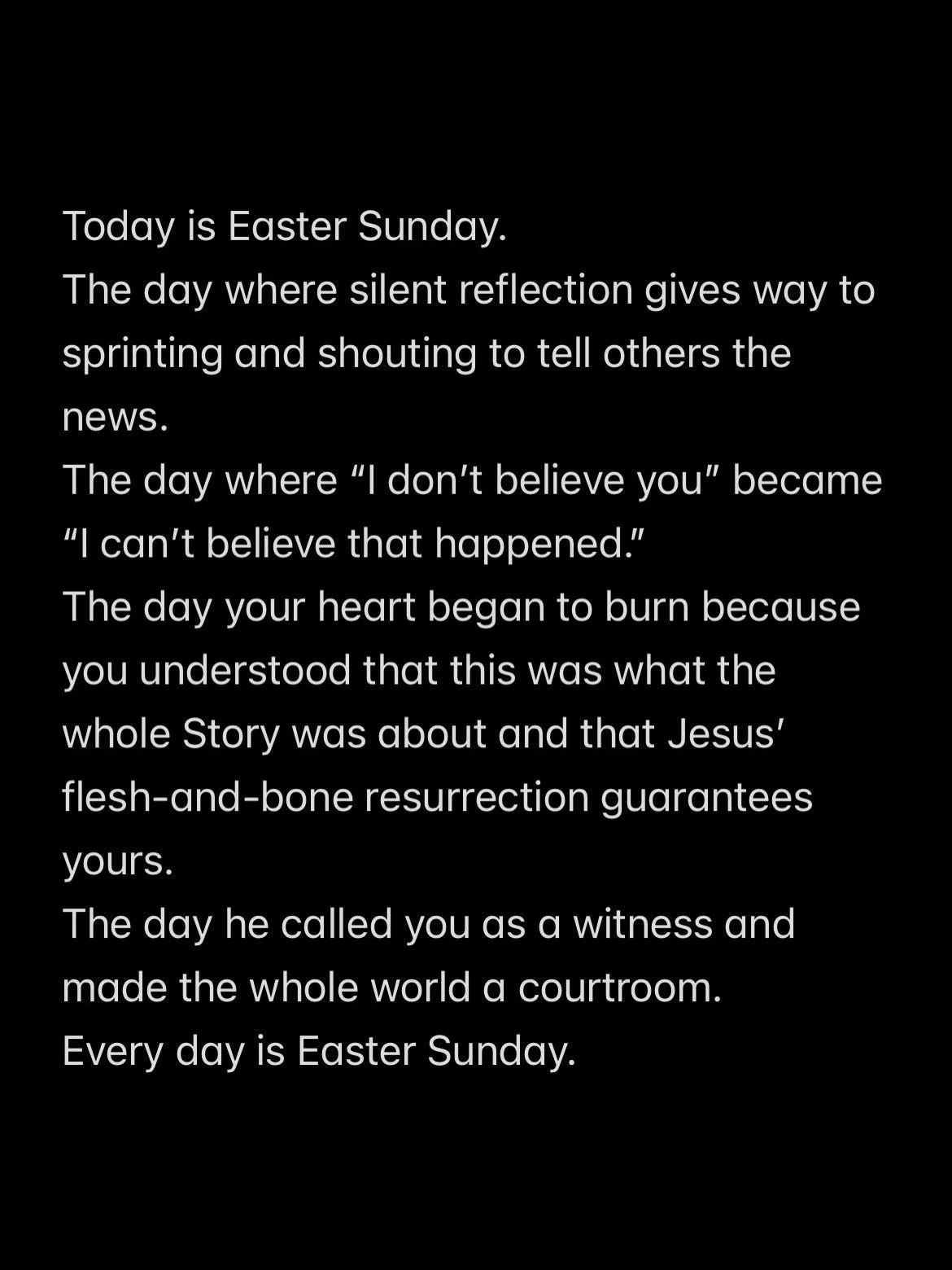 Easter Sunday.
