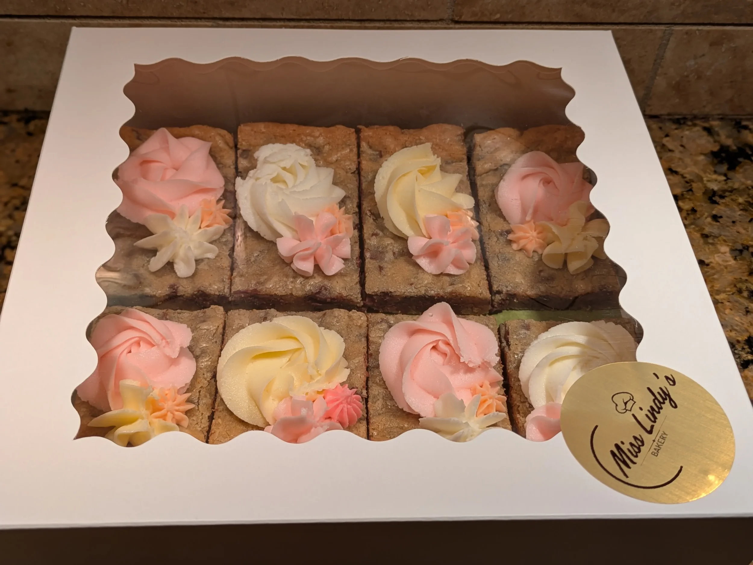 Frosted Cookie Cake Slices