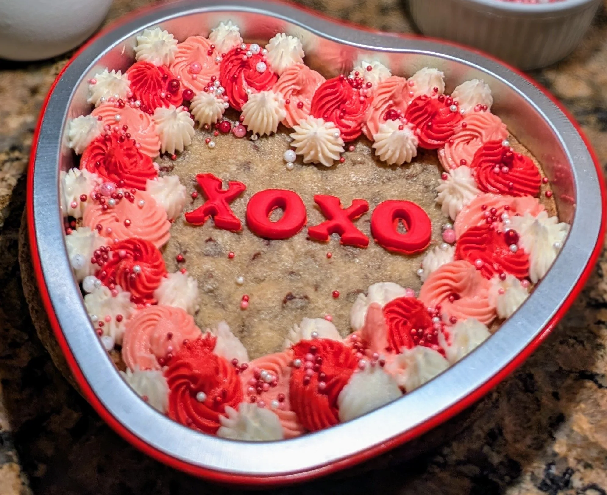 Valentine Cookie Cake