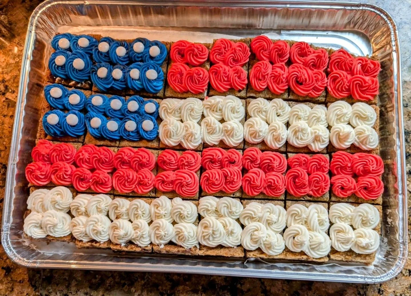Flag Cookie Cake