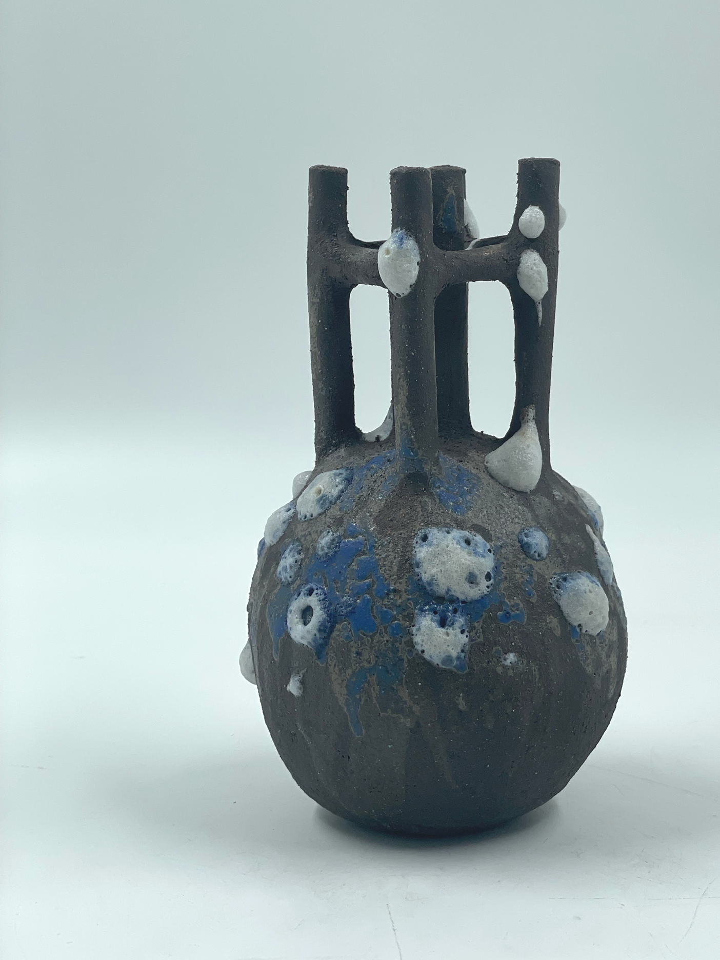 Ceramic Sculpture with Ash + Lava Glaze, Greece