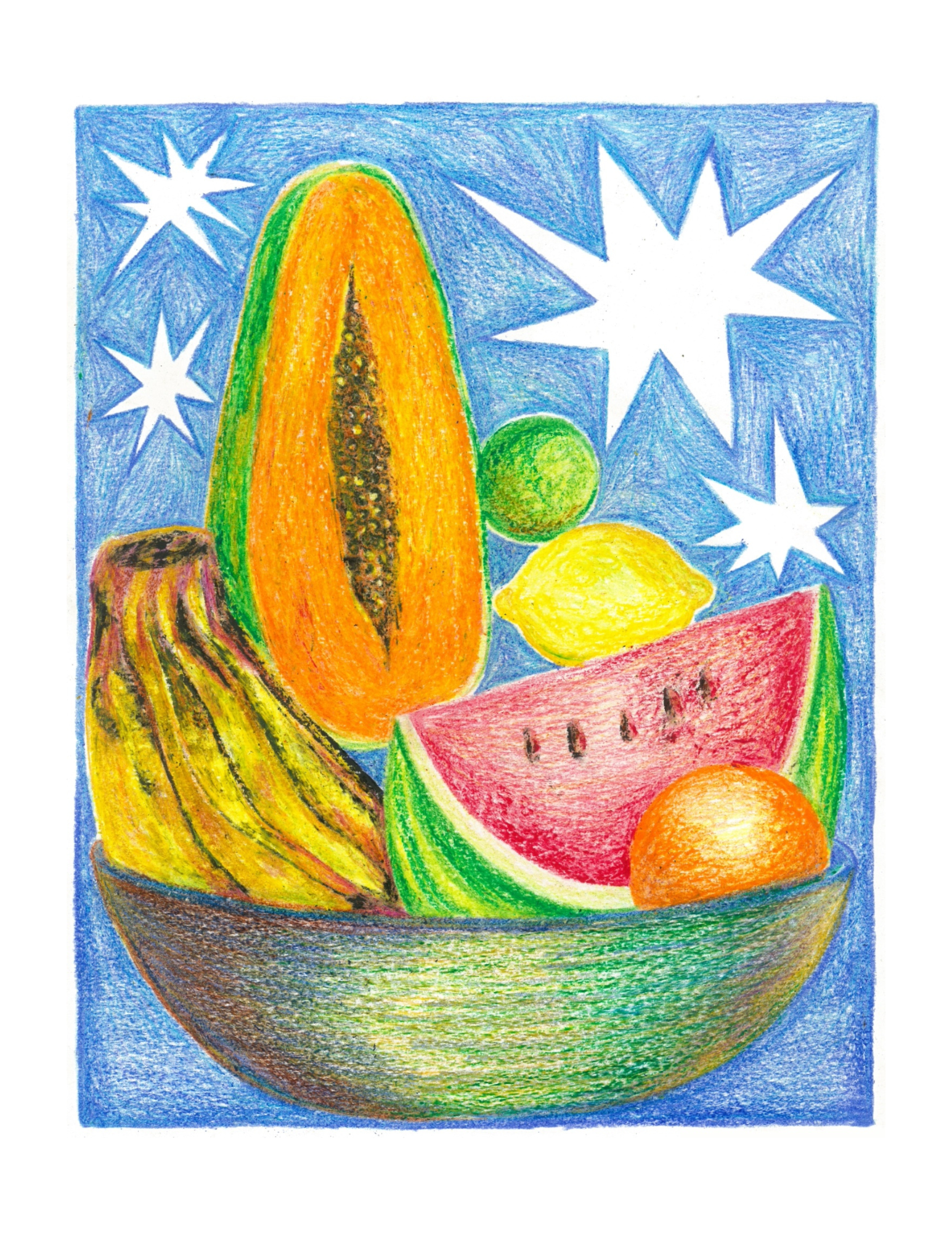 Marcela J Villaca - Night Fruit  (crayon).png