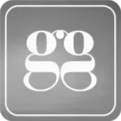 Gray square with rounded corners and a white 'go' logo in lowercase