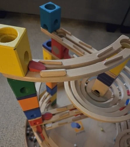 Wooden marble run