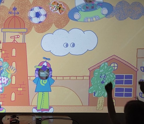 Child playing Nex Playground game