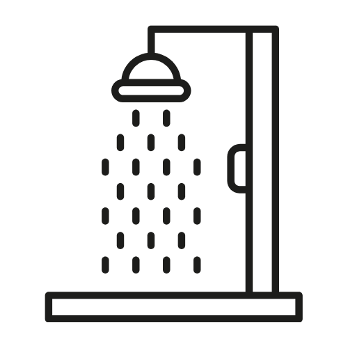 Ducha con rociador y panel de ducha