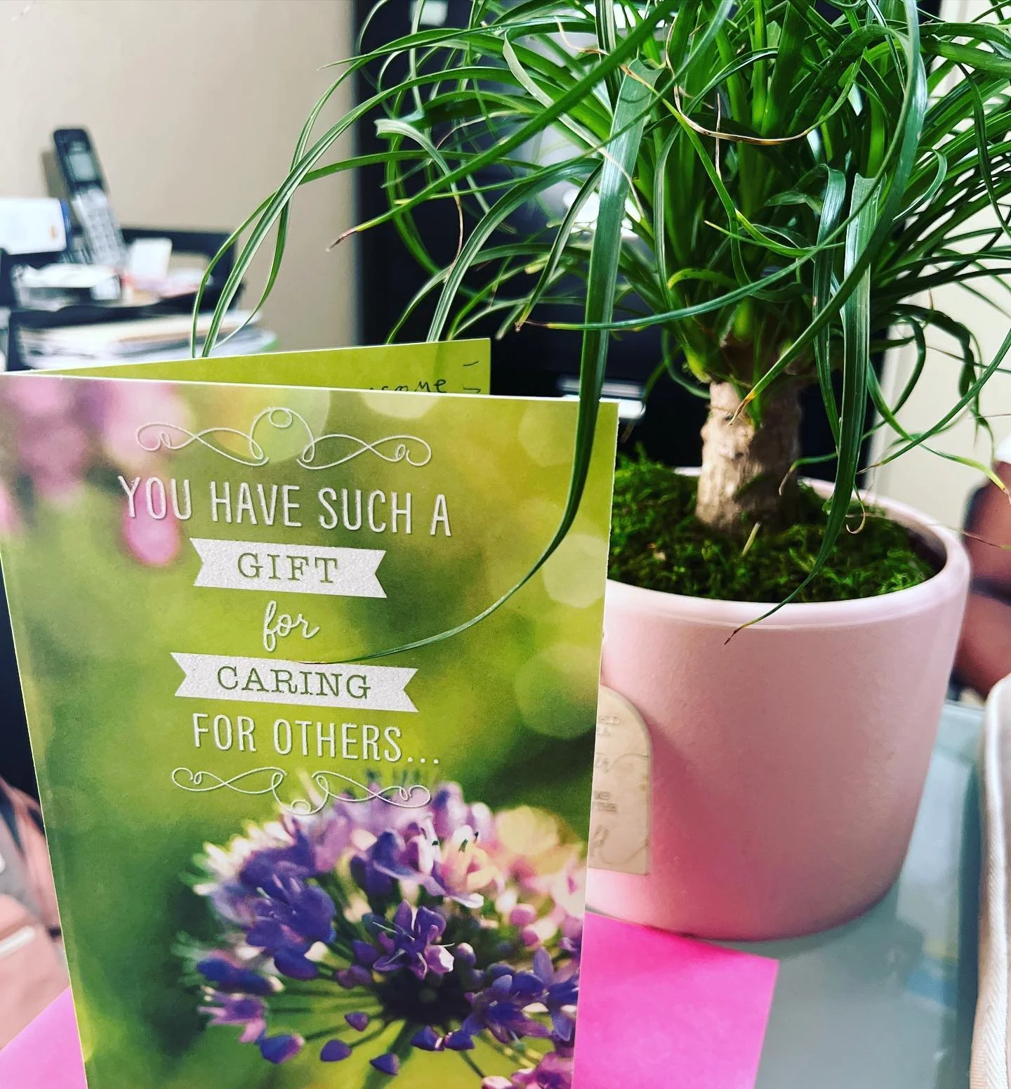 I came to work so stressed and I saw this beautiful surprise on my desk!  My employee Mrs. Lisa loves me and I am so blessed to have her! It&rsquo;s people first then the work! &ldquo;That&rsquo;s my modo&rdquo;! #CEO #bosslifestyle #bosslady