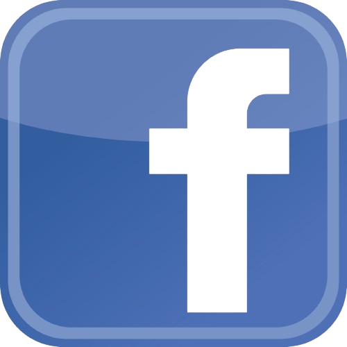 Facebook logo with a white lowercase 'f' on a blue square background.