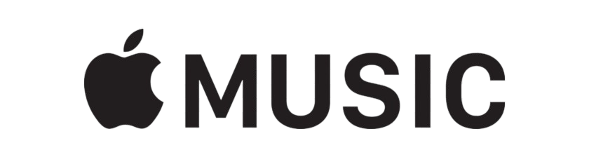 Apple Music logo featuring an apple icon and the word 'MUSIC'.