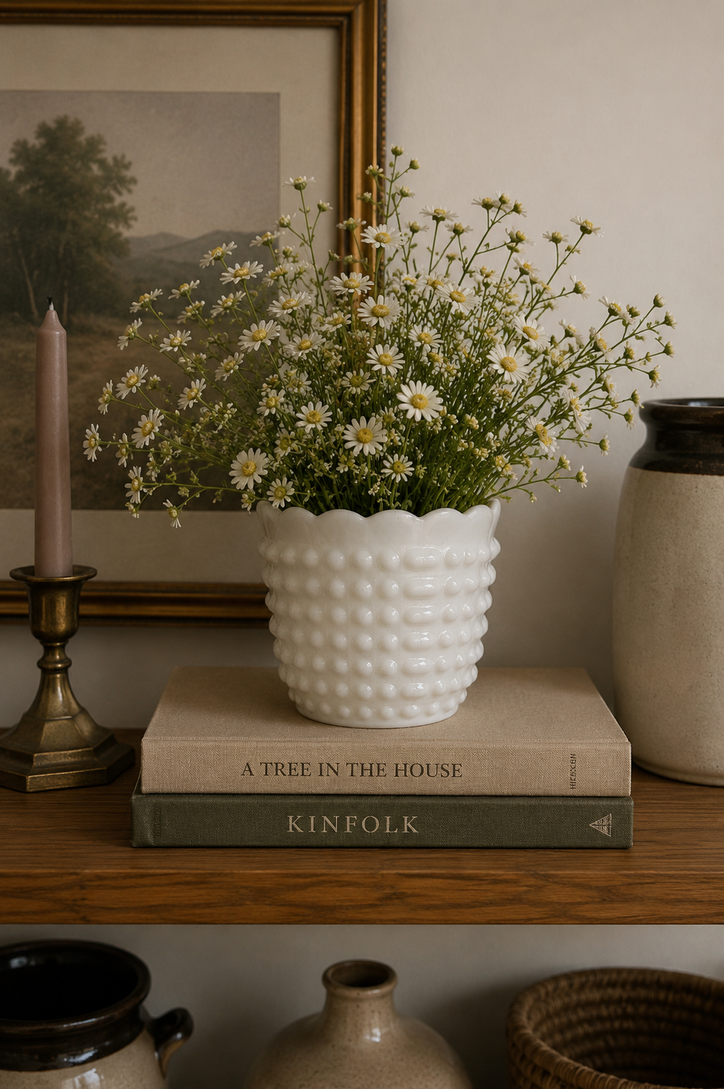 Vintage Milk Glass Planter/Vase