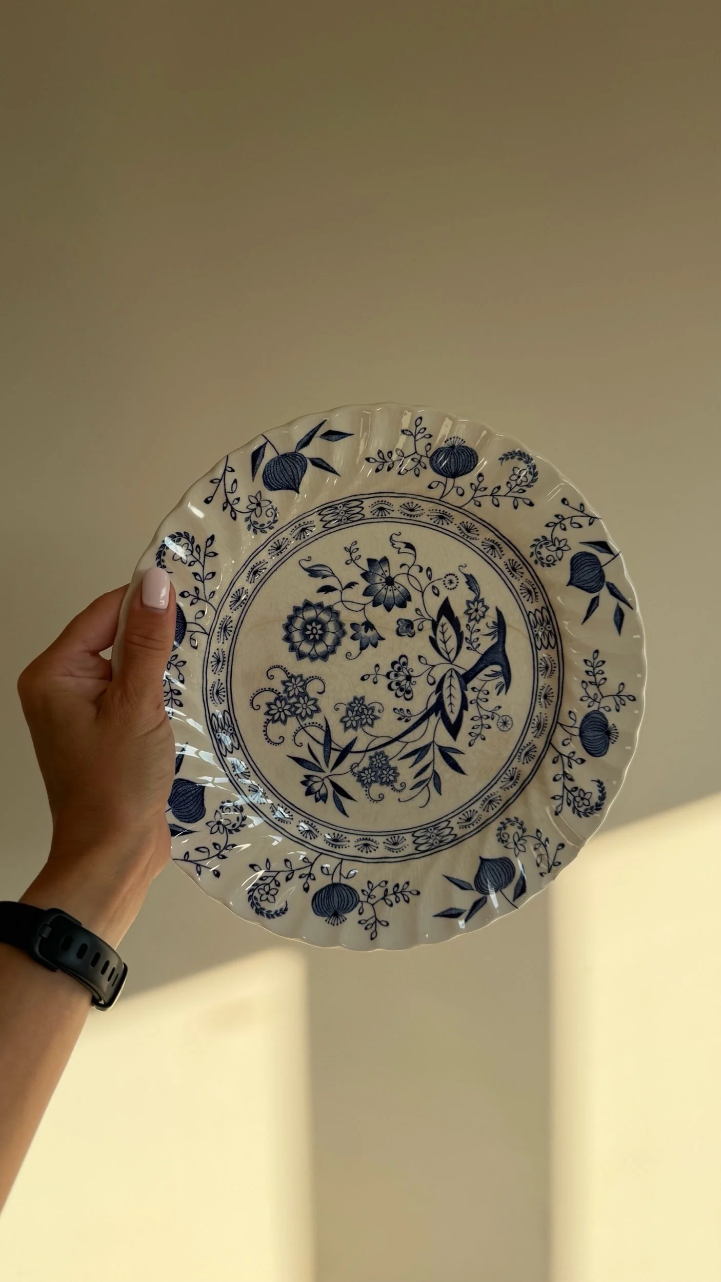 Ironstone Blue Nordic Decorative Plate
