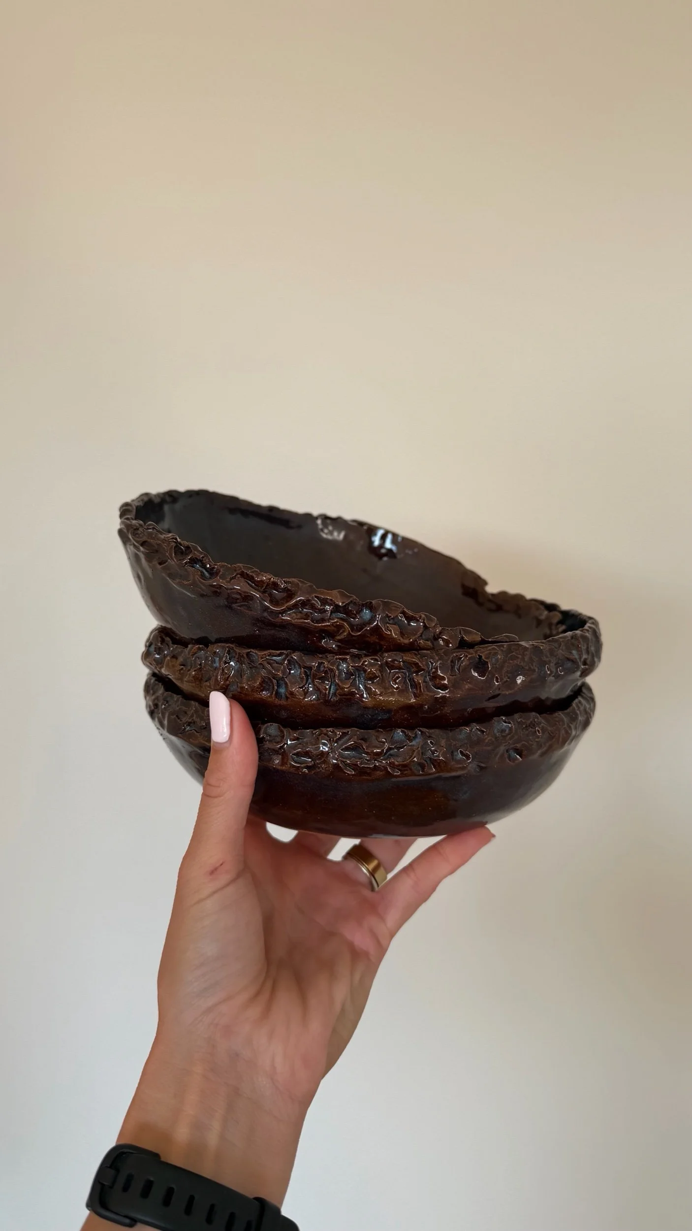 Set of 3 Handcrafted Reef Bowls