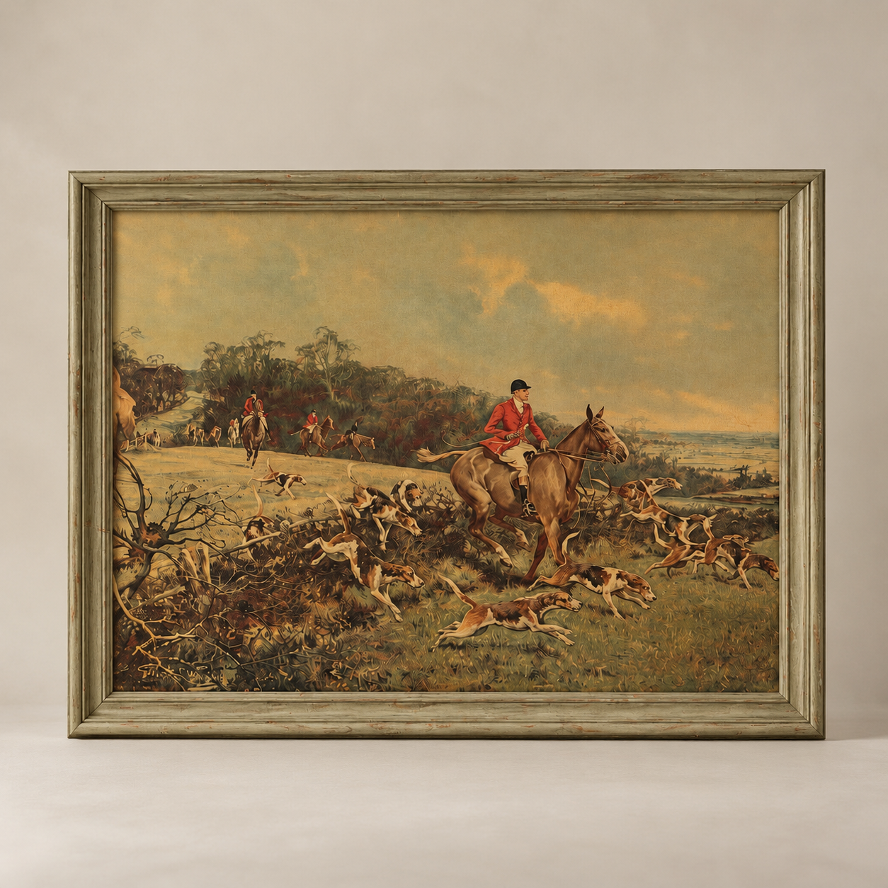 Vintage Equestrian Hunt Artwork