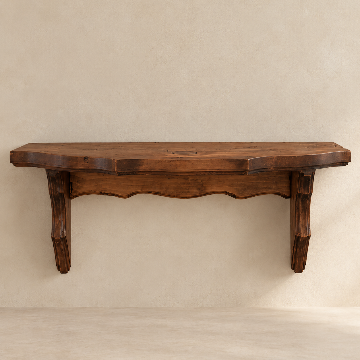 Vintage Walnut Wall Shelf