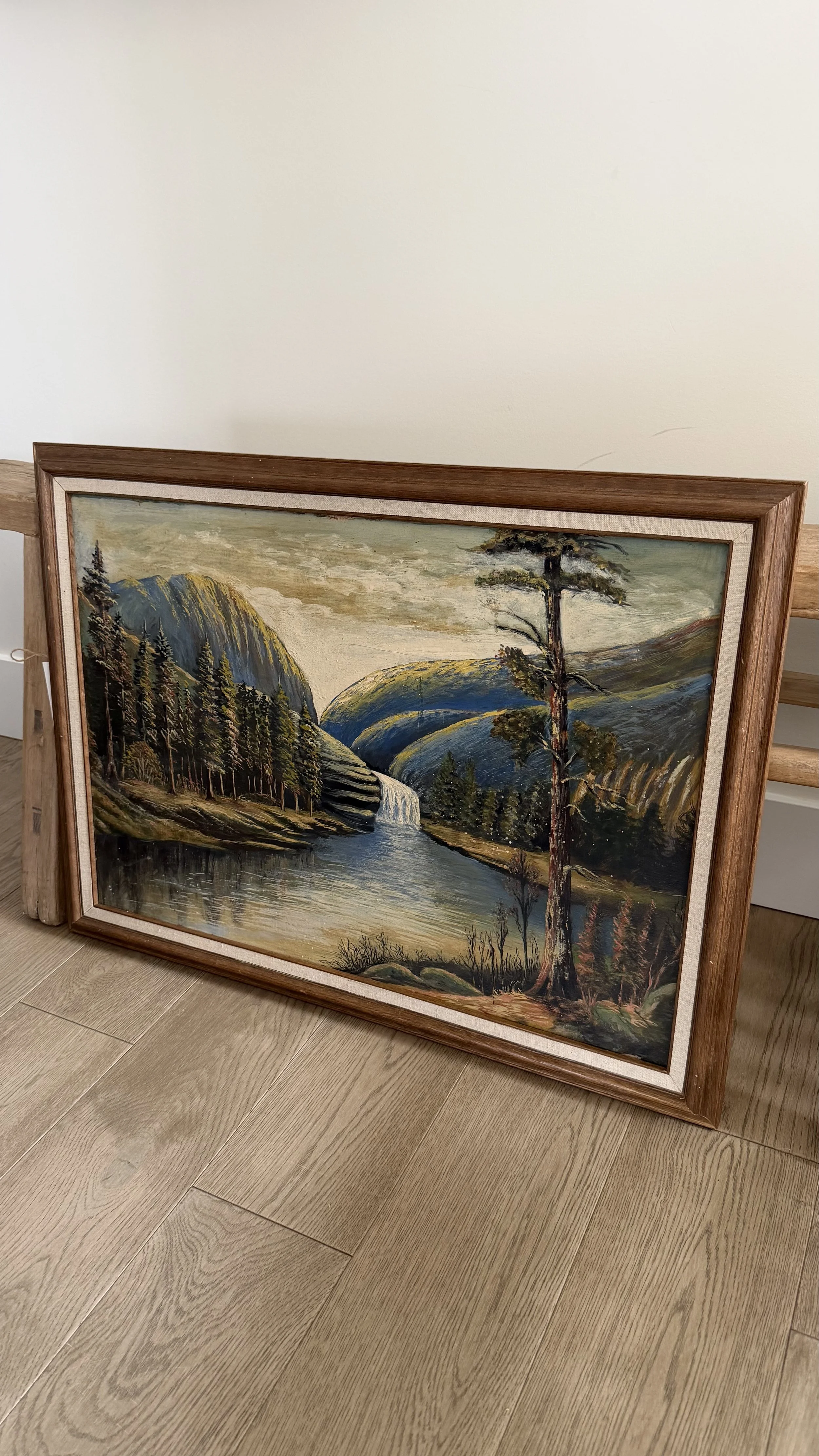 Vintage Mountain Landscape Oil Painting | 28