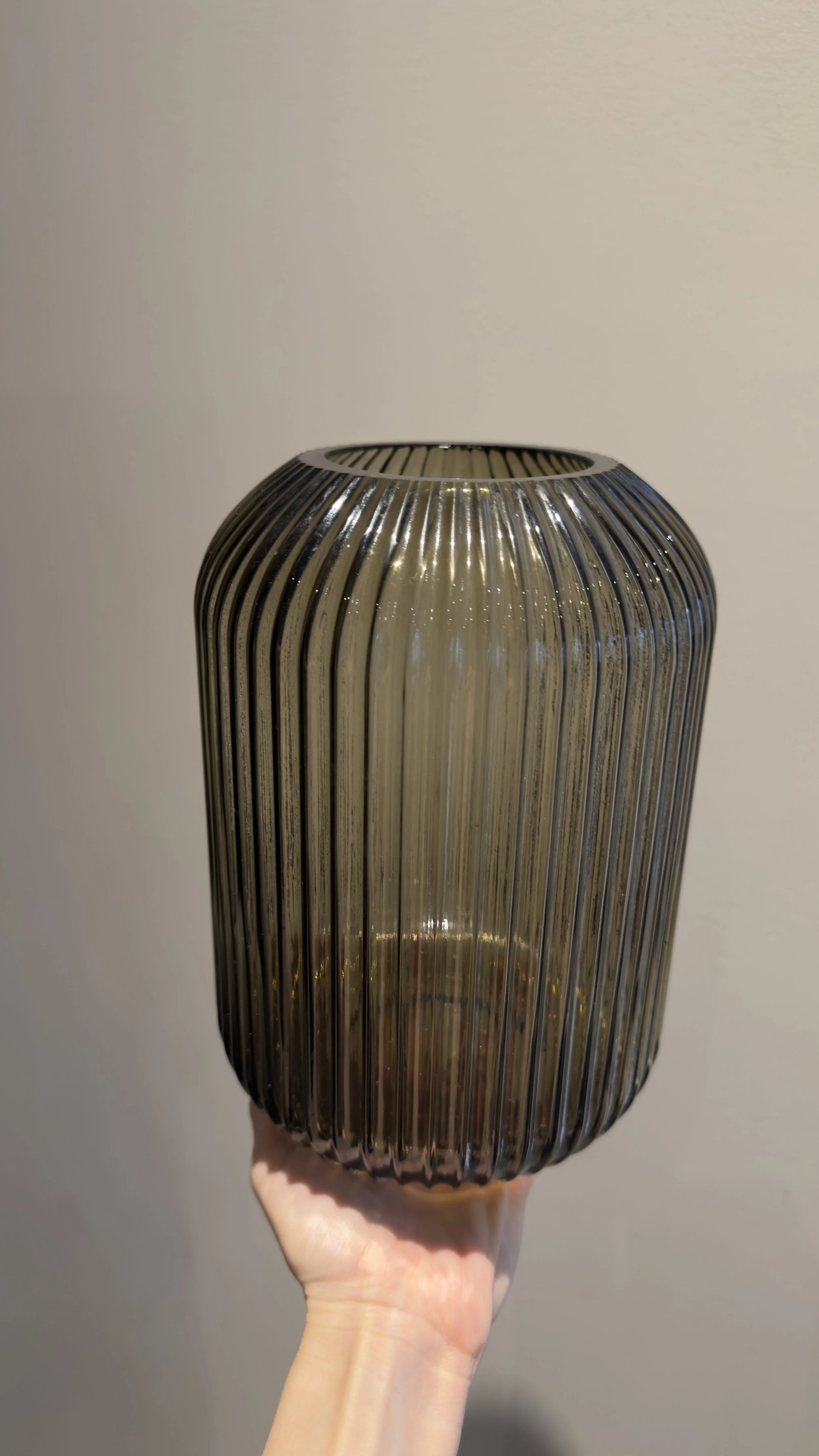 Large Ribbed Vase