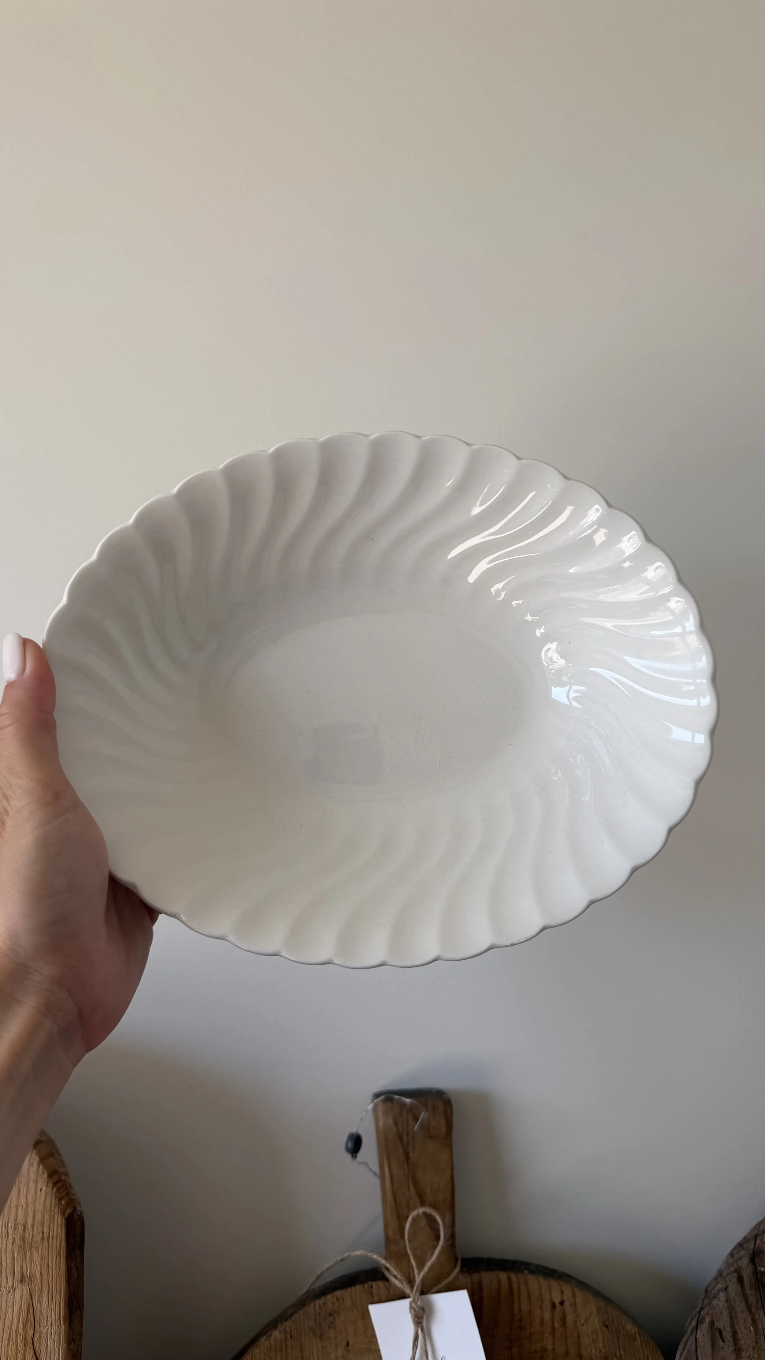 Vintage Johnson Brothers Athena Ironstone Fluted Plate
