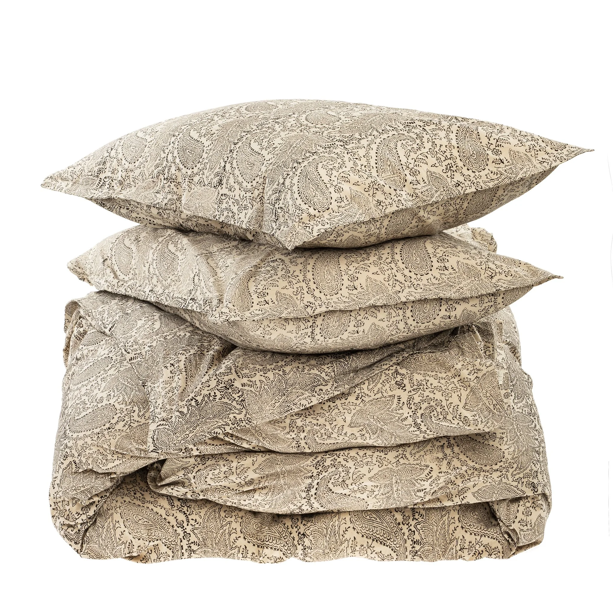 Saira Block Print King Duvet Set