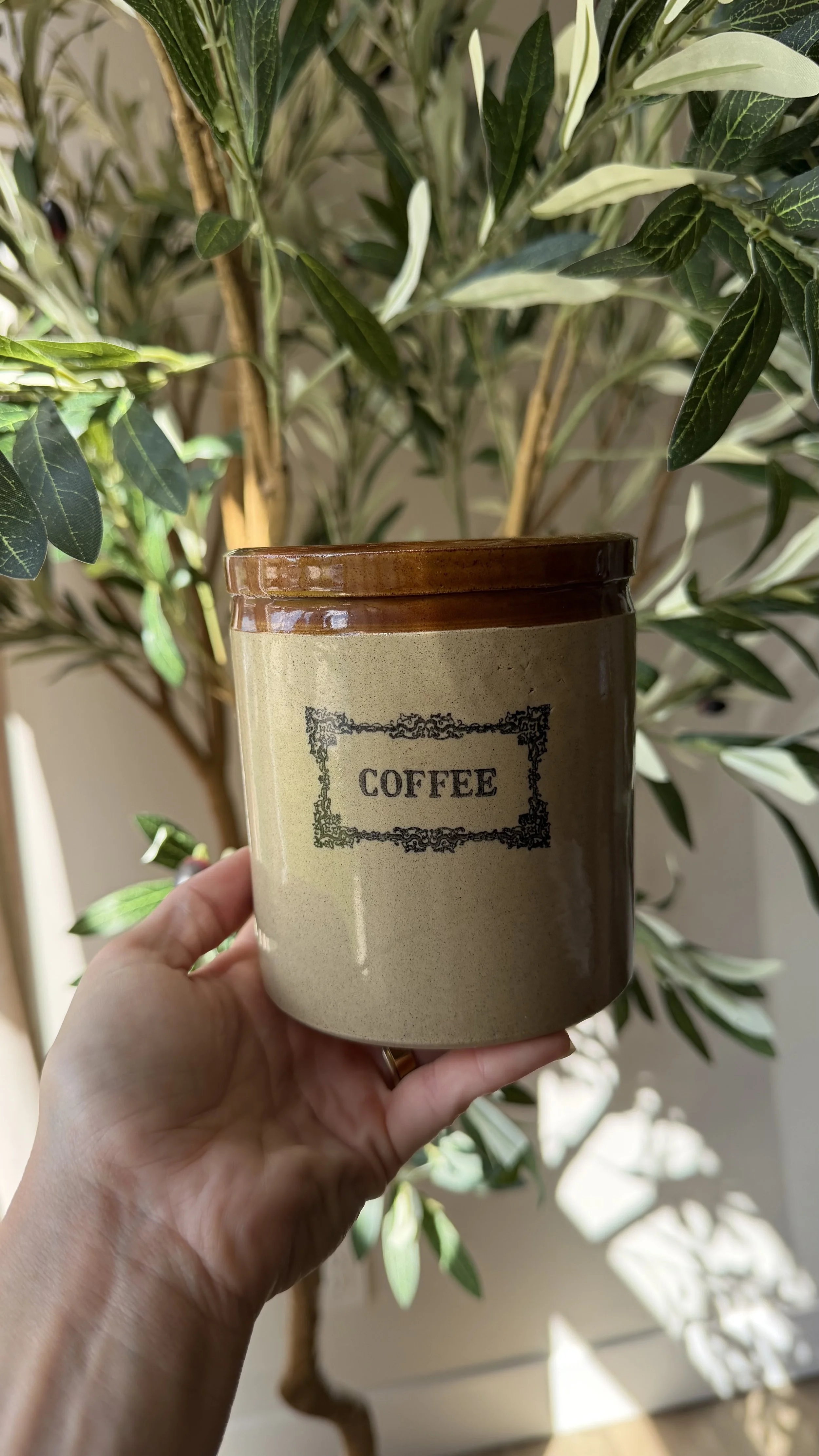 Vintage Moira Farmhouse Stoneware Coffee Canister