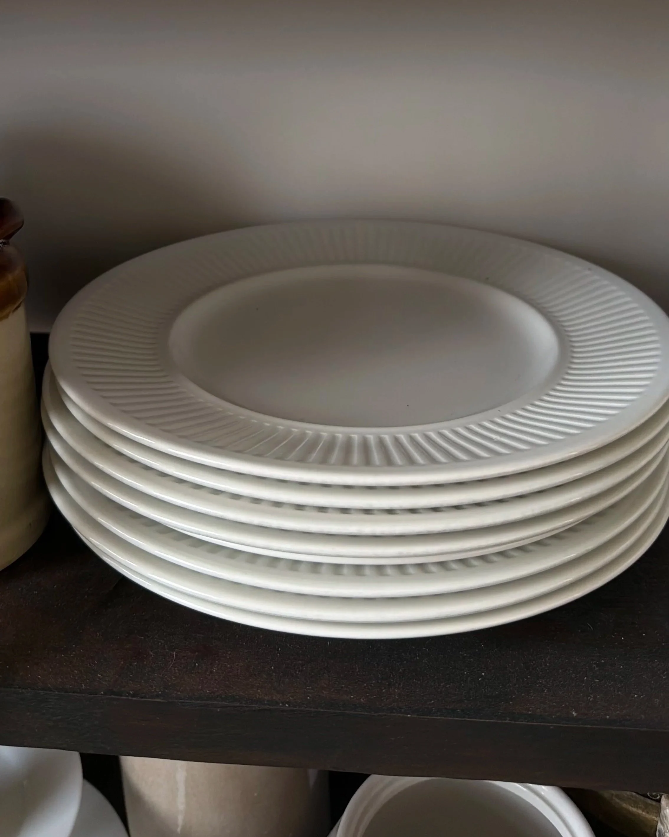 Johnson Bros Ironstone Plate Stack - Athena
