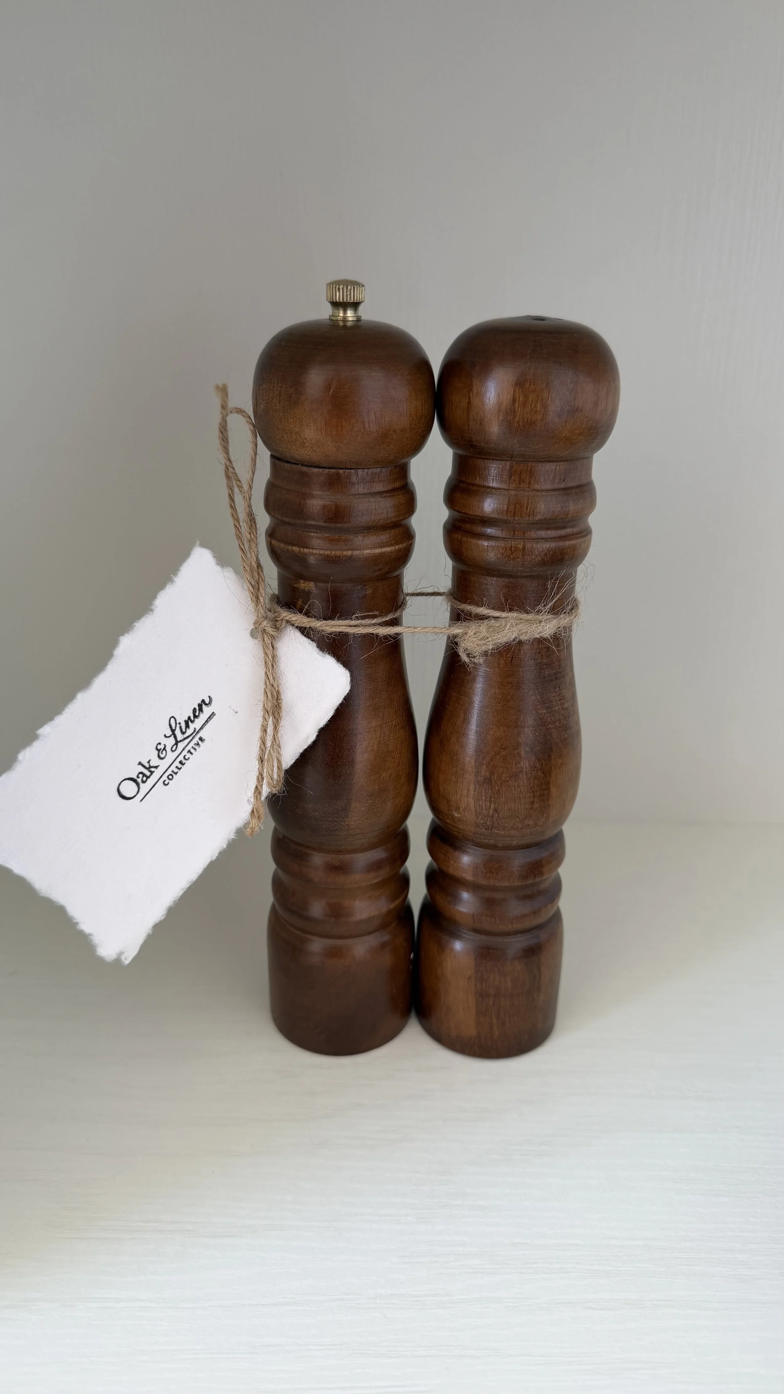 Vintage Wooden Salt & Pepper Mill Set