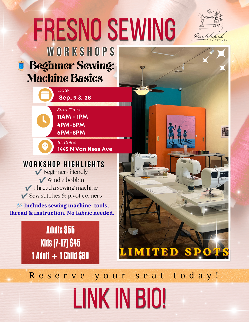 Restitched by Xitlaly: A Sewing Workshop