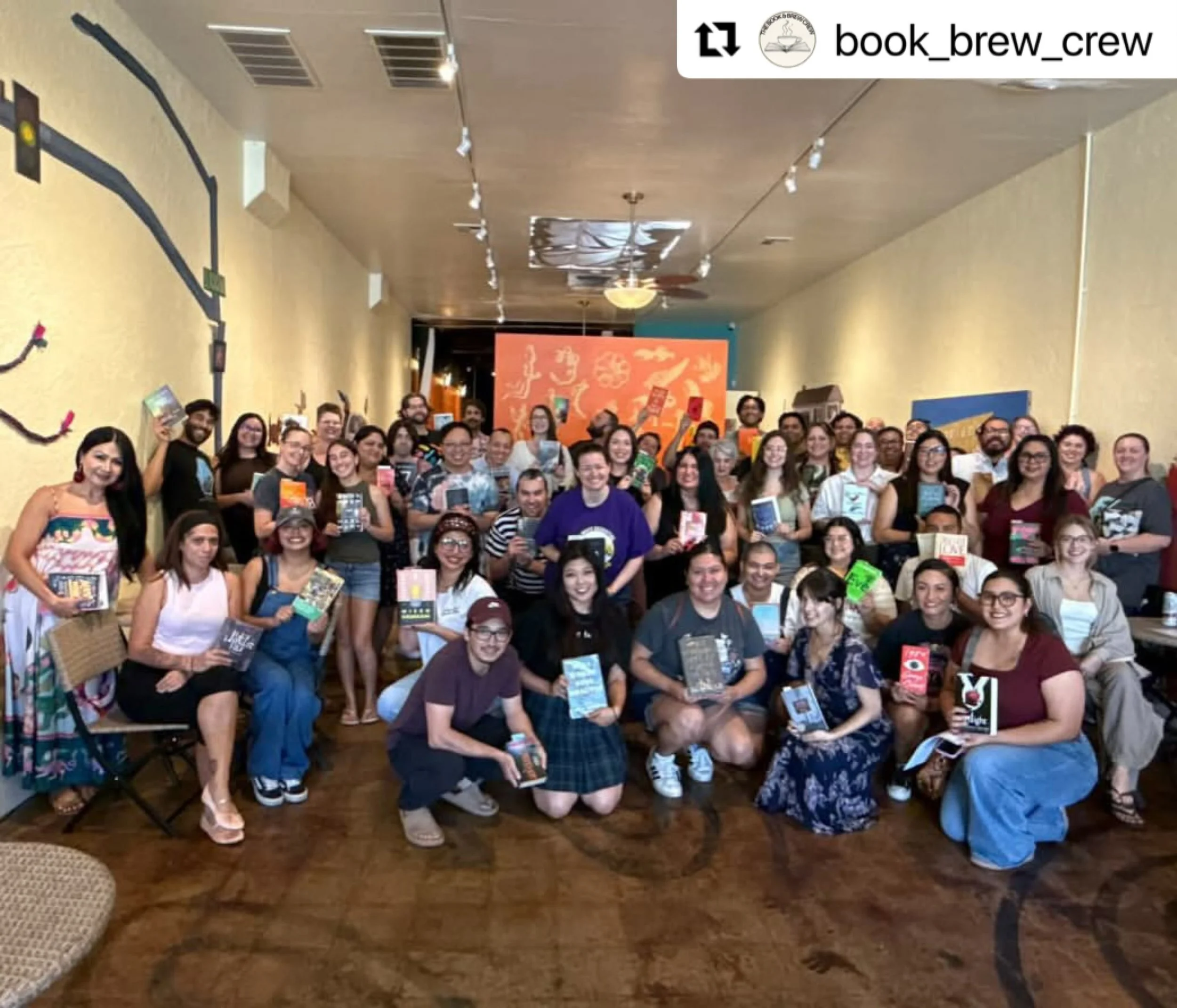 Repost @book_brew_crew Thank you for joining us for Read A Book Day!! 📖
We had such a good time at @st.dulce.fresno with @judgingbythecover.books ! 
We love this community and are so happy you decided to join us. 
Please join us next time for our &l