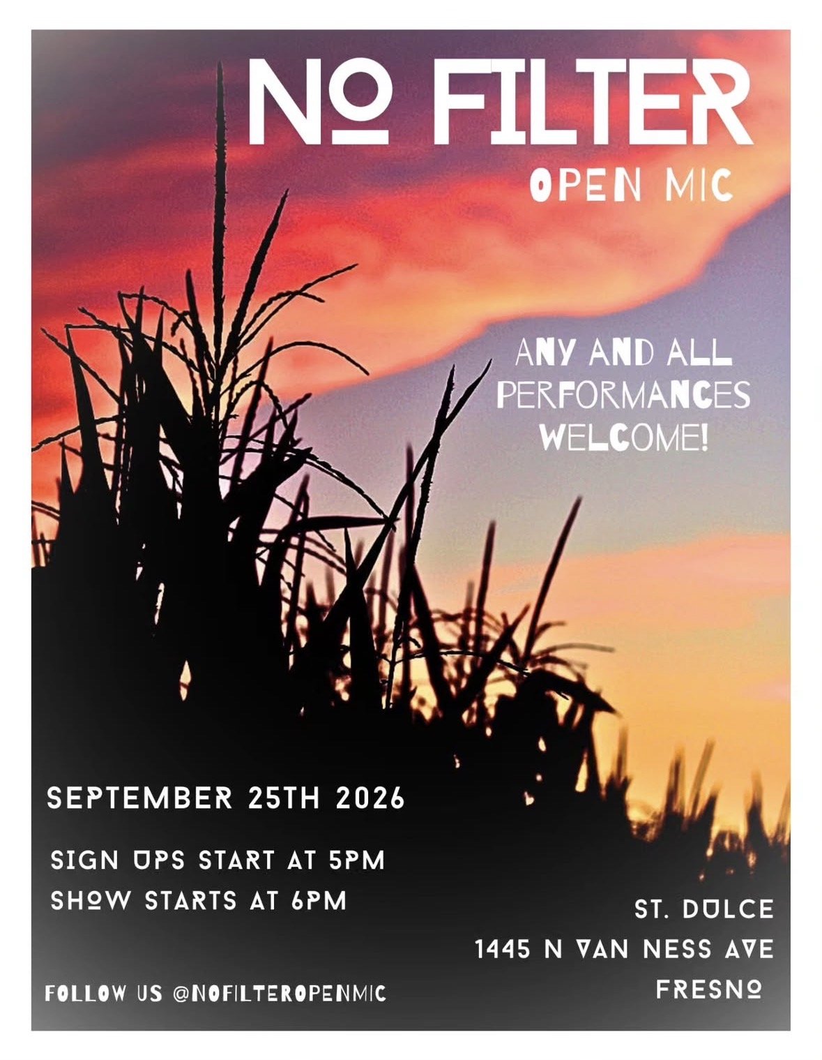 No Filter Open Mic 