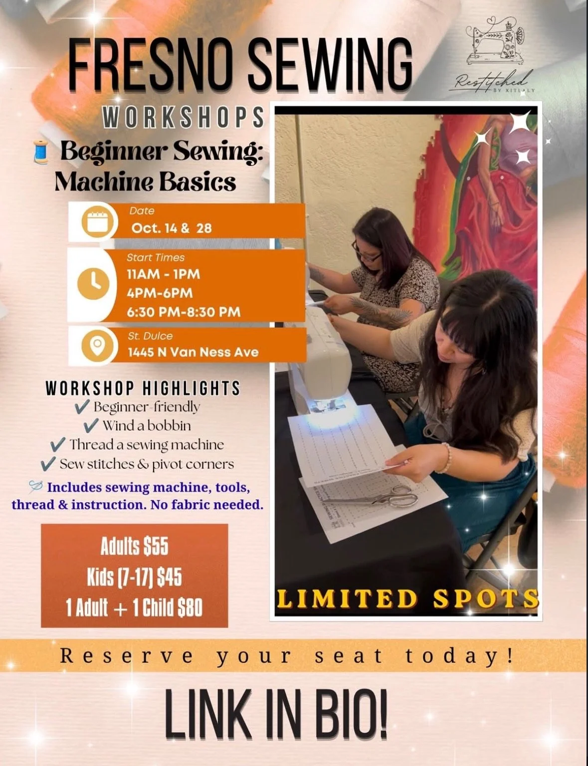 Restitched by Xitlaly: A Sewing Workshop 