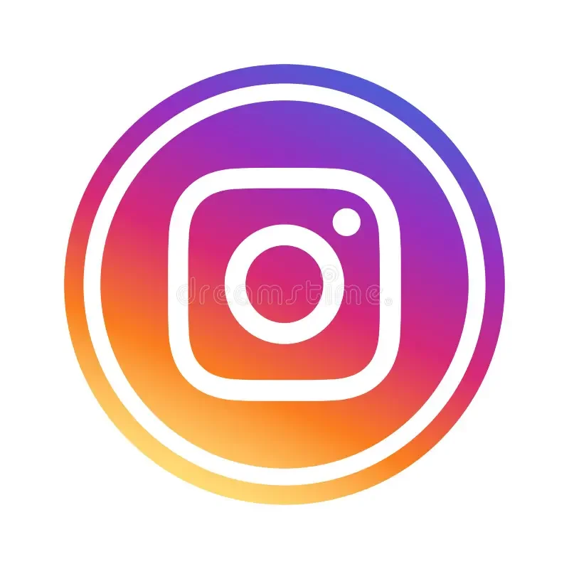 Instagram logo with a colorful gradient circle