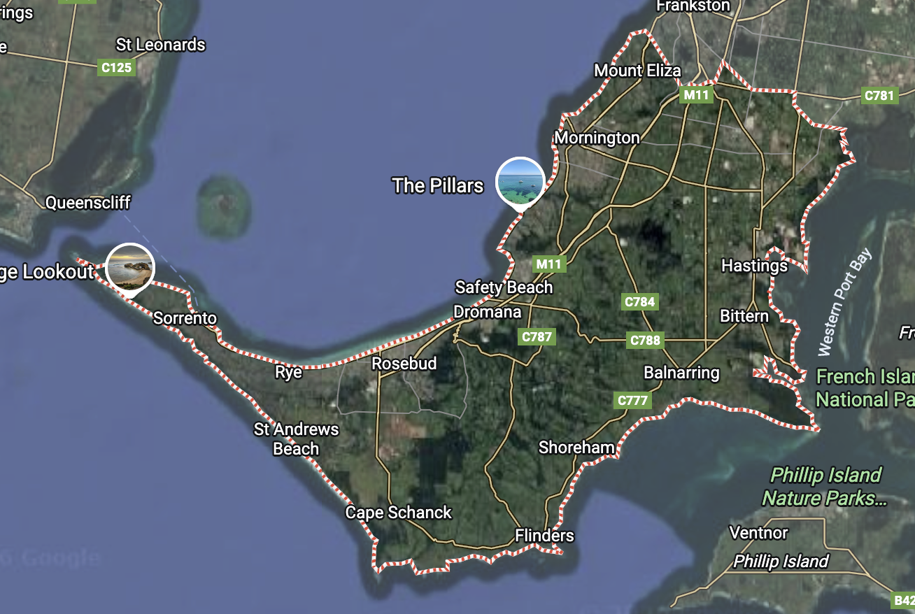 Mornington Peninsula Google Map