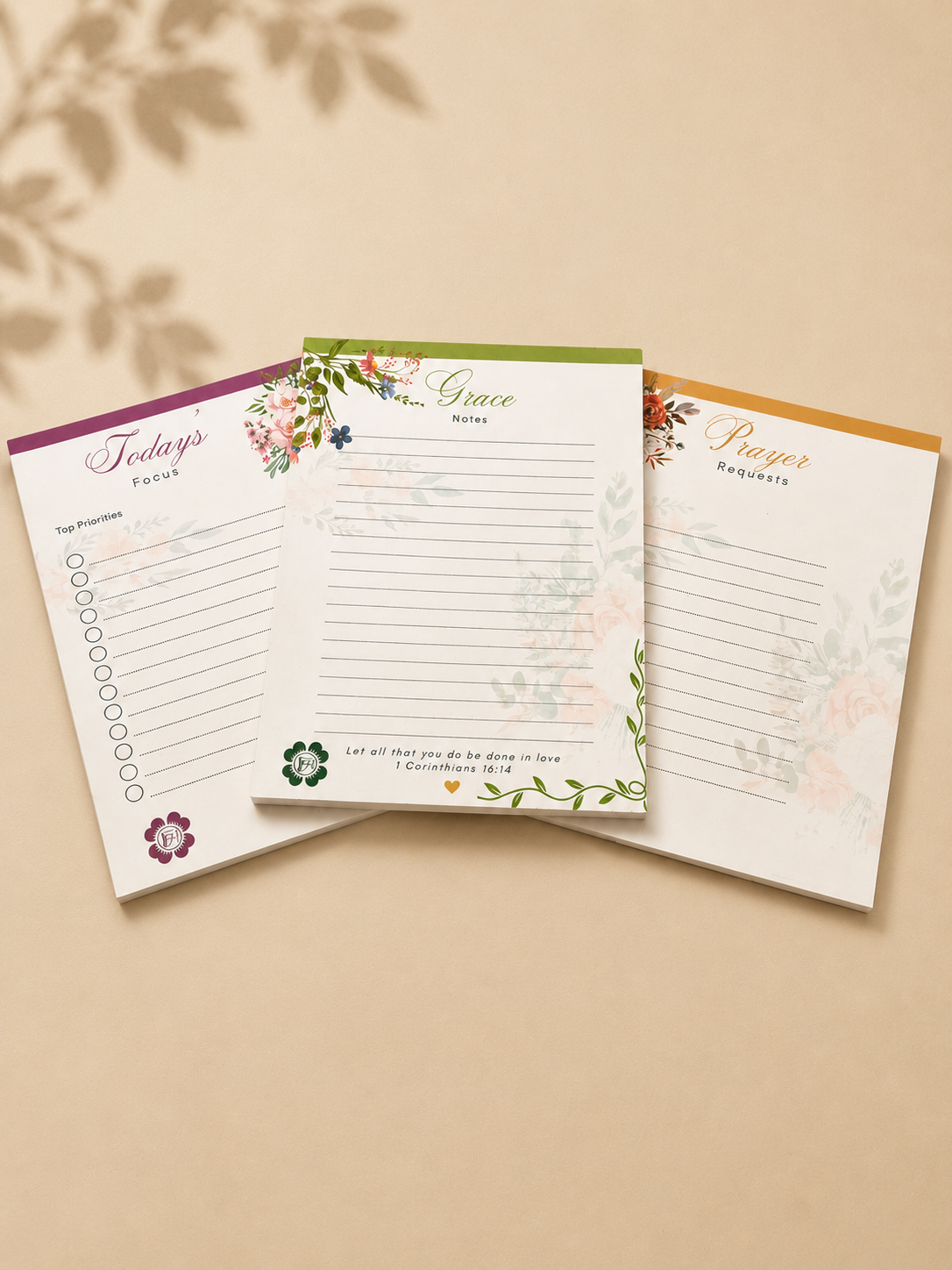Floral Haven Notepad Collection
