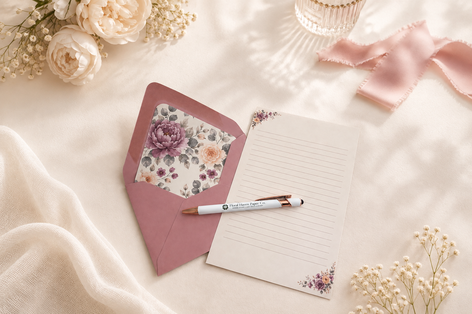 Floral Haven Writing Set