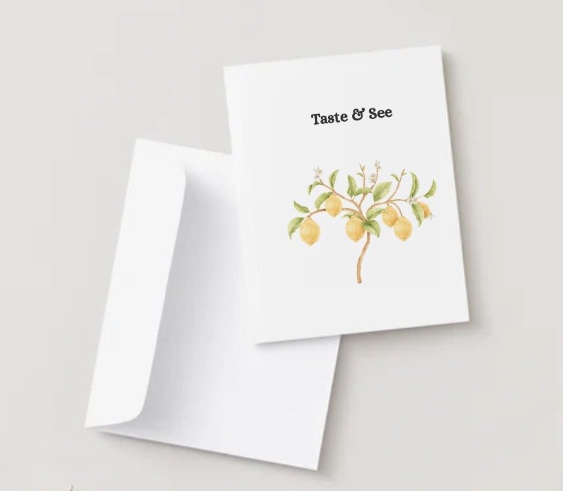 Taste & See Lemon Scripture Card