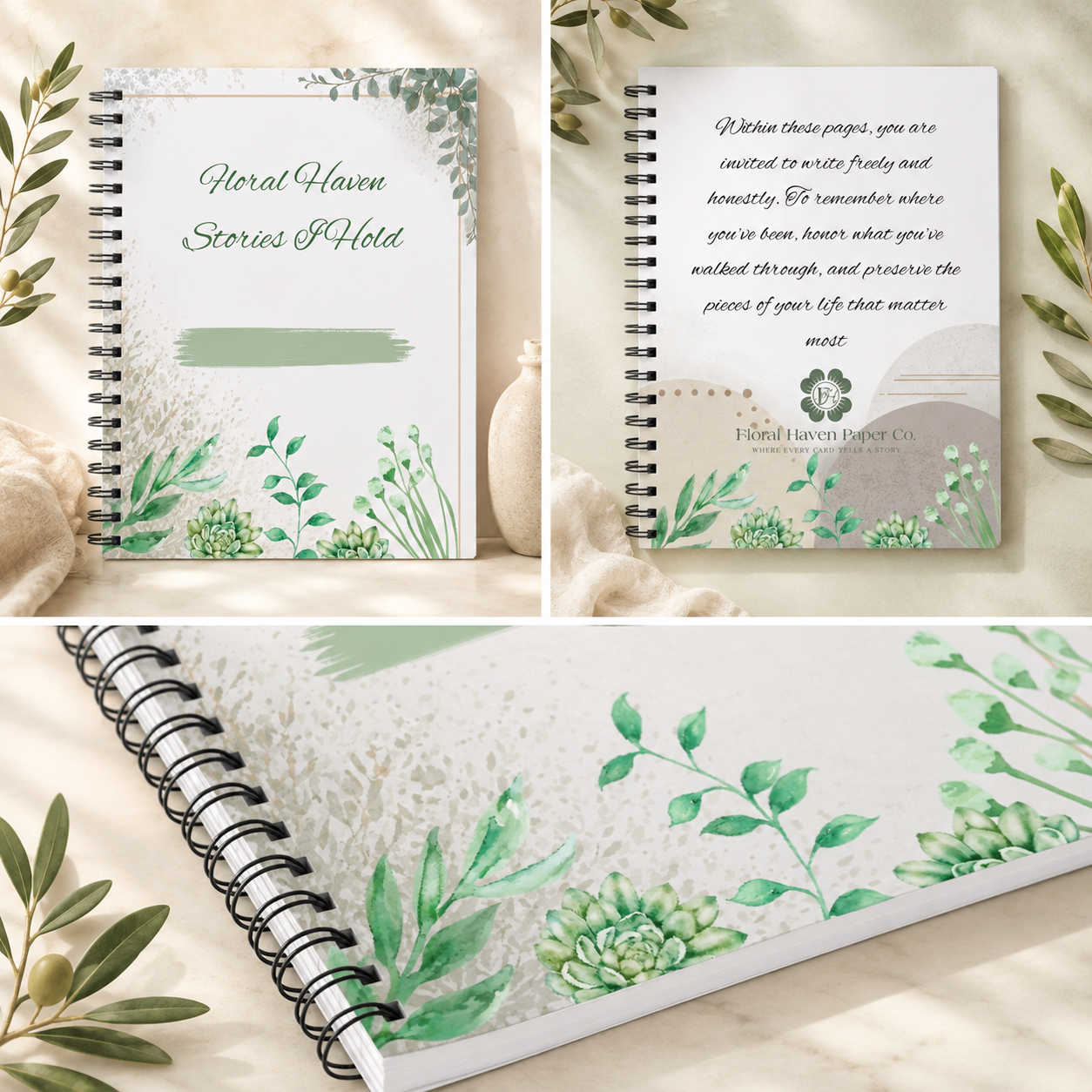 Floral Haven Reflection Journal