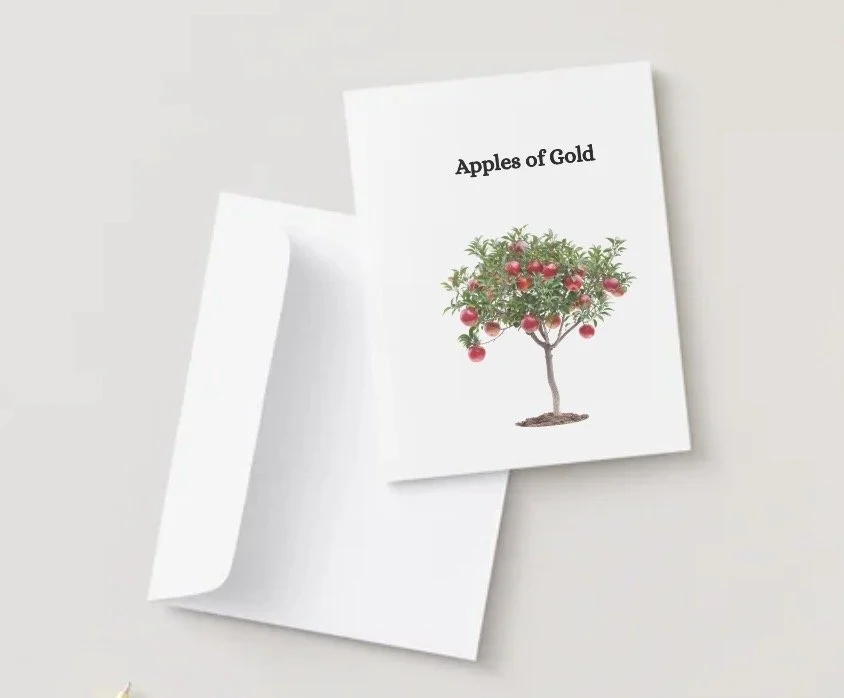 Apples of Gold Apple Scripture Card