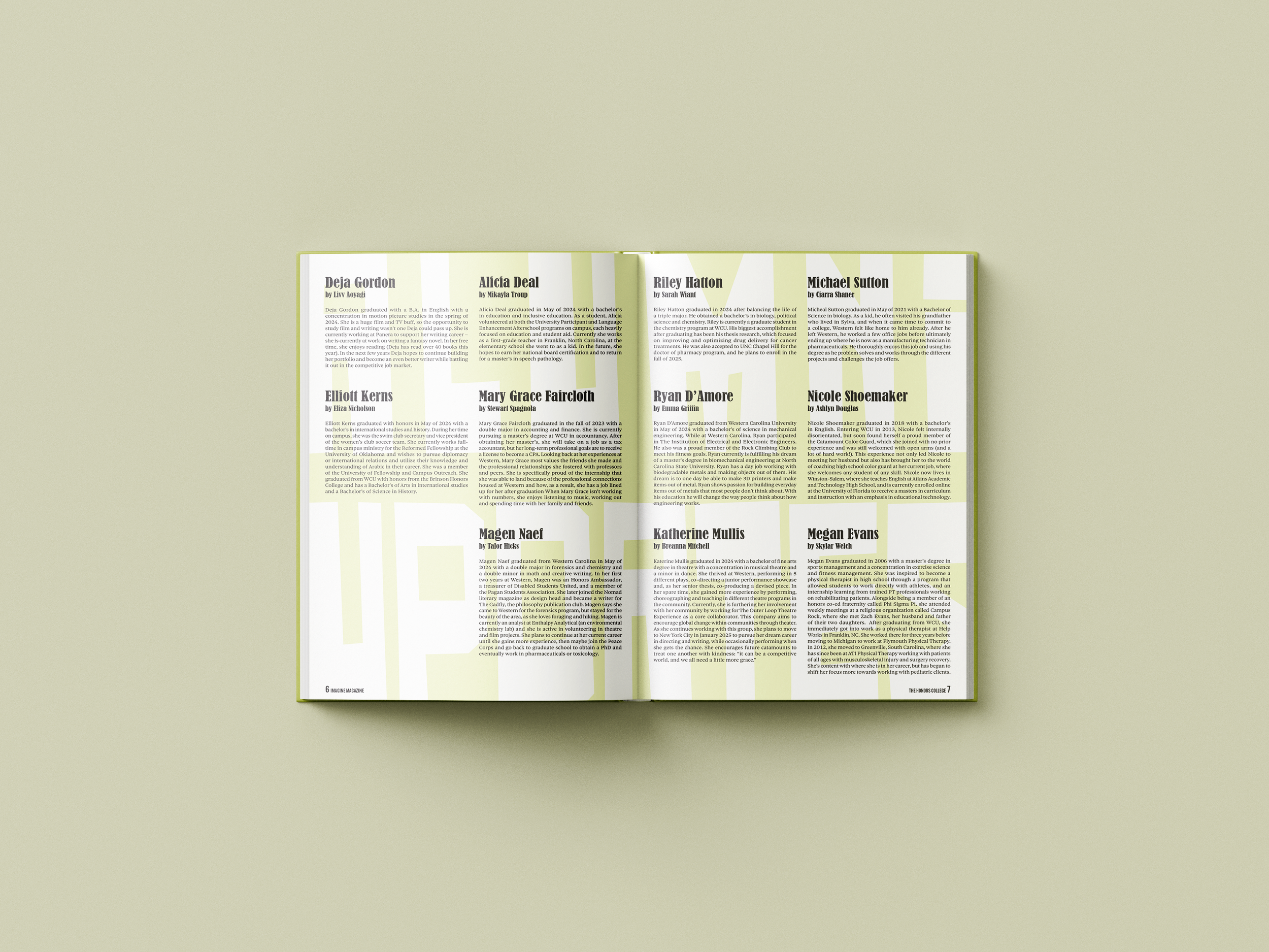 Spread of Alumni Updates page.