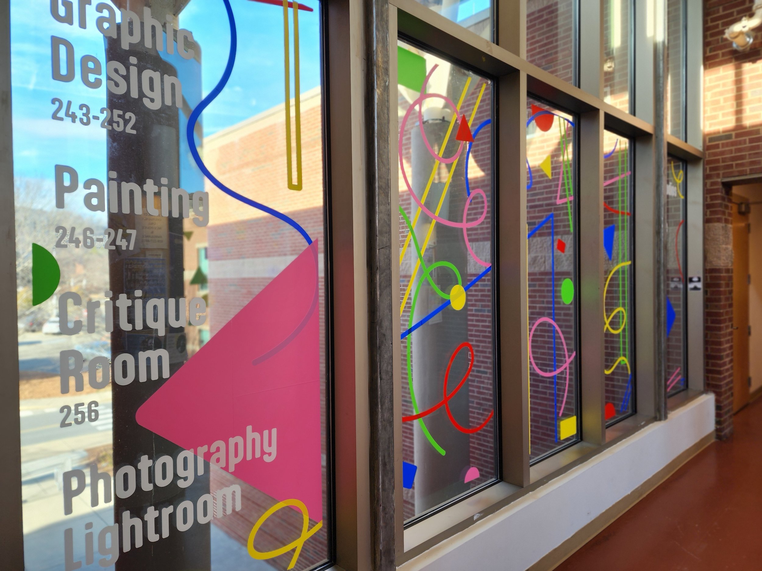 An image of a wayfinding window display