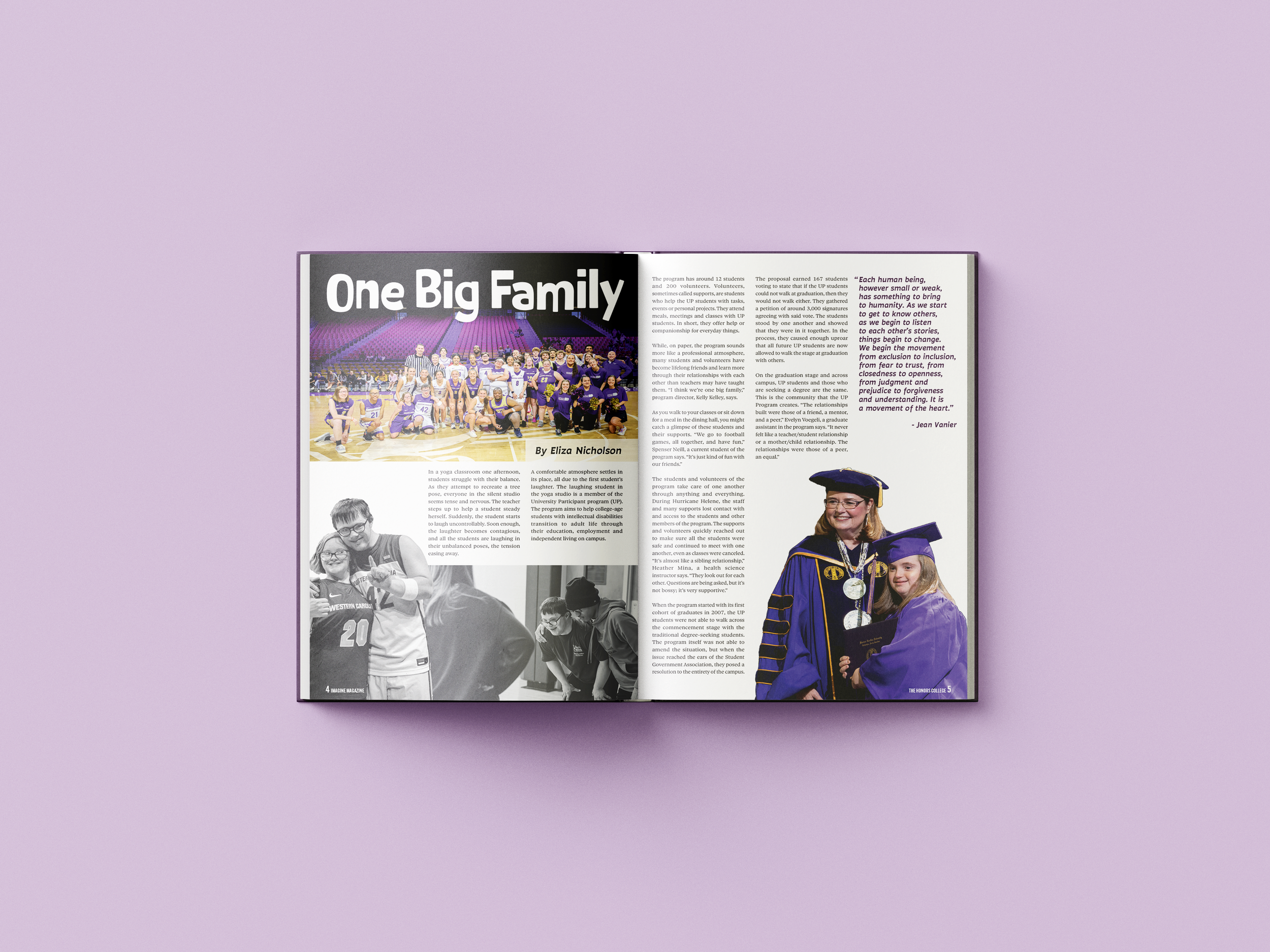 Spread of the U.P. focused article.