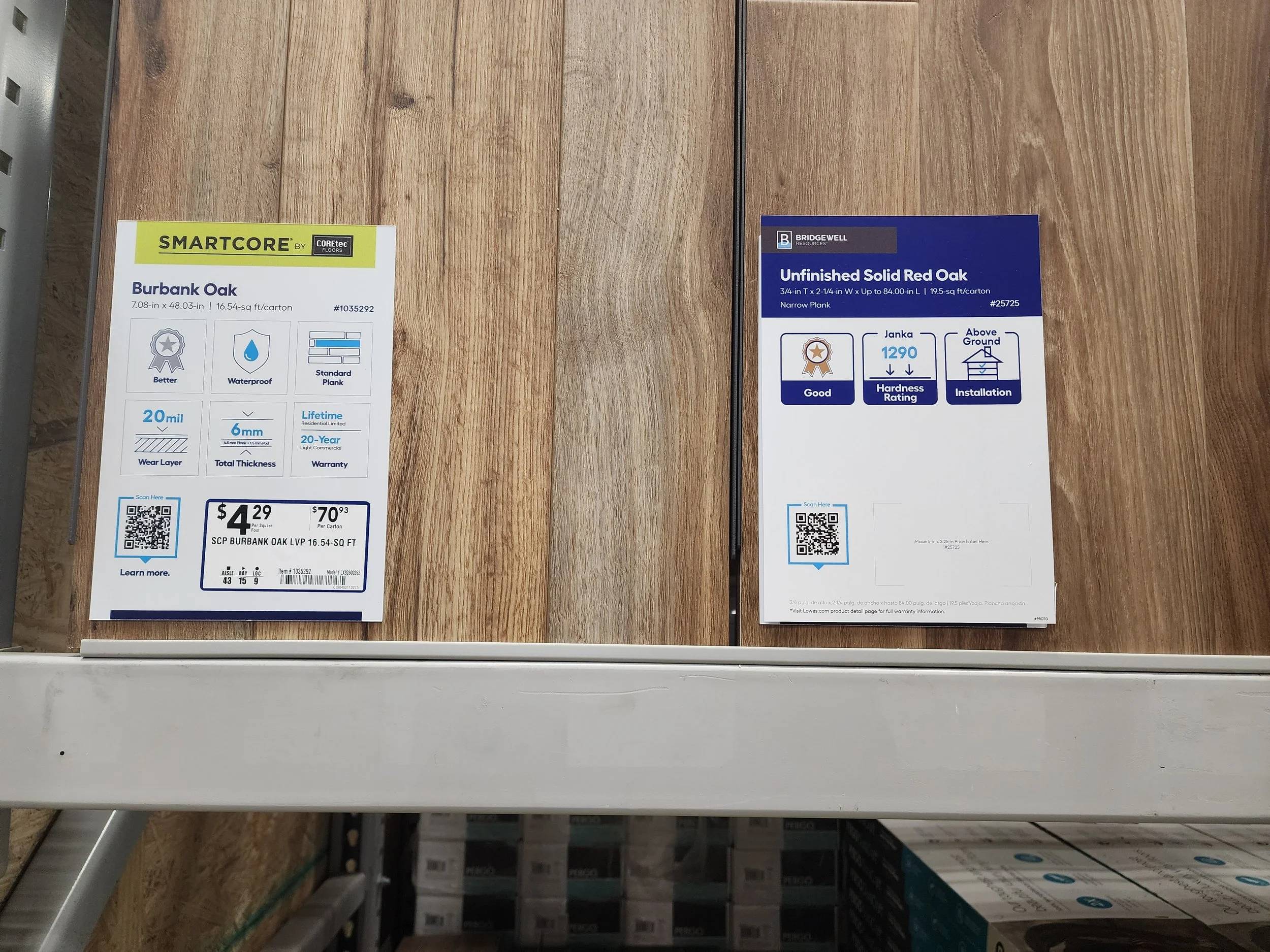 Comparison of current and proposed design