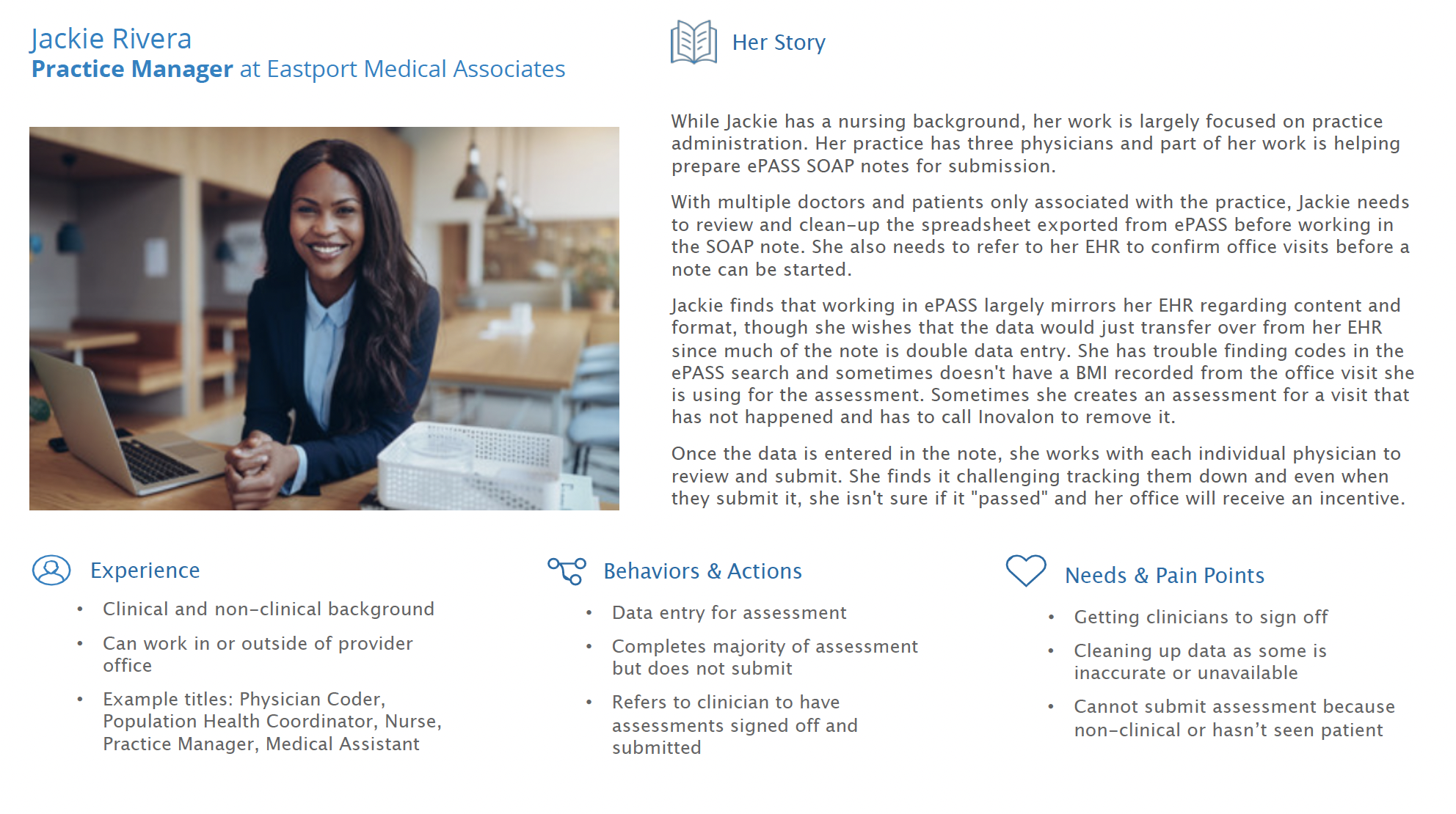 Practice Manager Persona