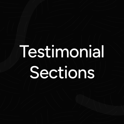 Testimonial Sections