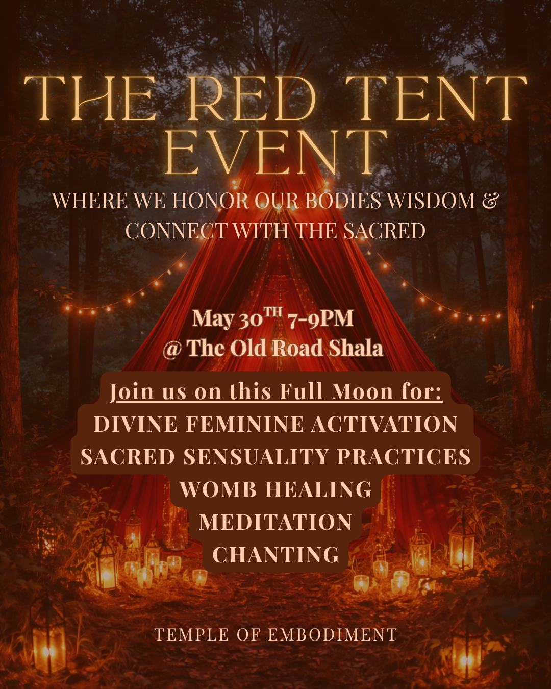 THE RED TENT EVENT