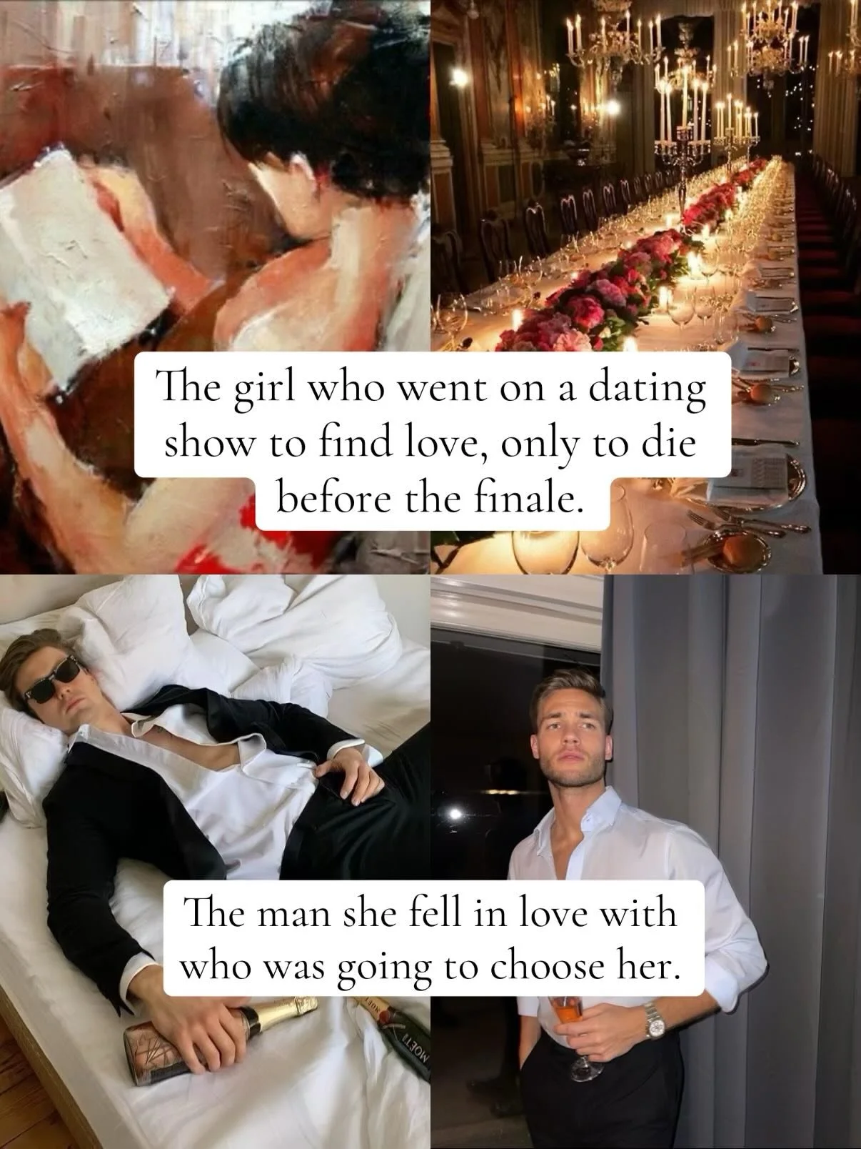 Literally Ghosted | Coming June 2027

A contestant on a dating show dies before she gets her Prince Charming and comes back to haunt the show she died on.

This is a paranormal rom-com mystery. Think The Bachelor meets Ghosts and it&rsquo;s coming ou