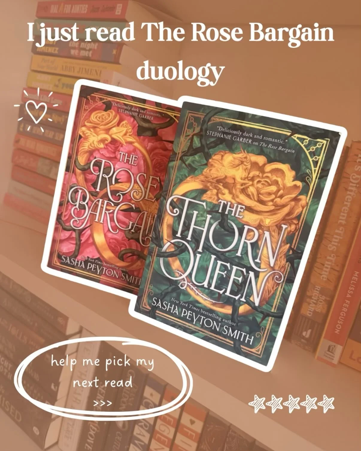 I just finished The Rose Bargain Series &mdash; Help me pick

If you&rsquo;ve read any of these, chime in! If you haven&rsquo;t, what would you pick based on the vibes?

#bookishcontent #romantasybooks #vampirebooks #readwithme #tbrpile
