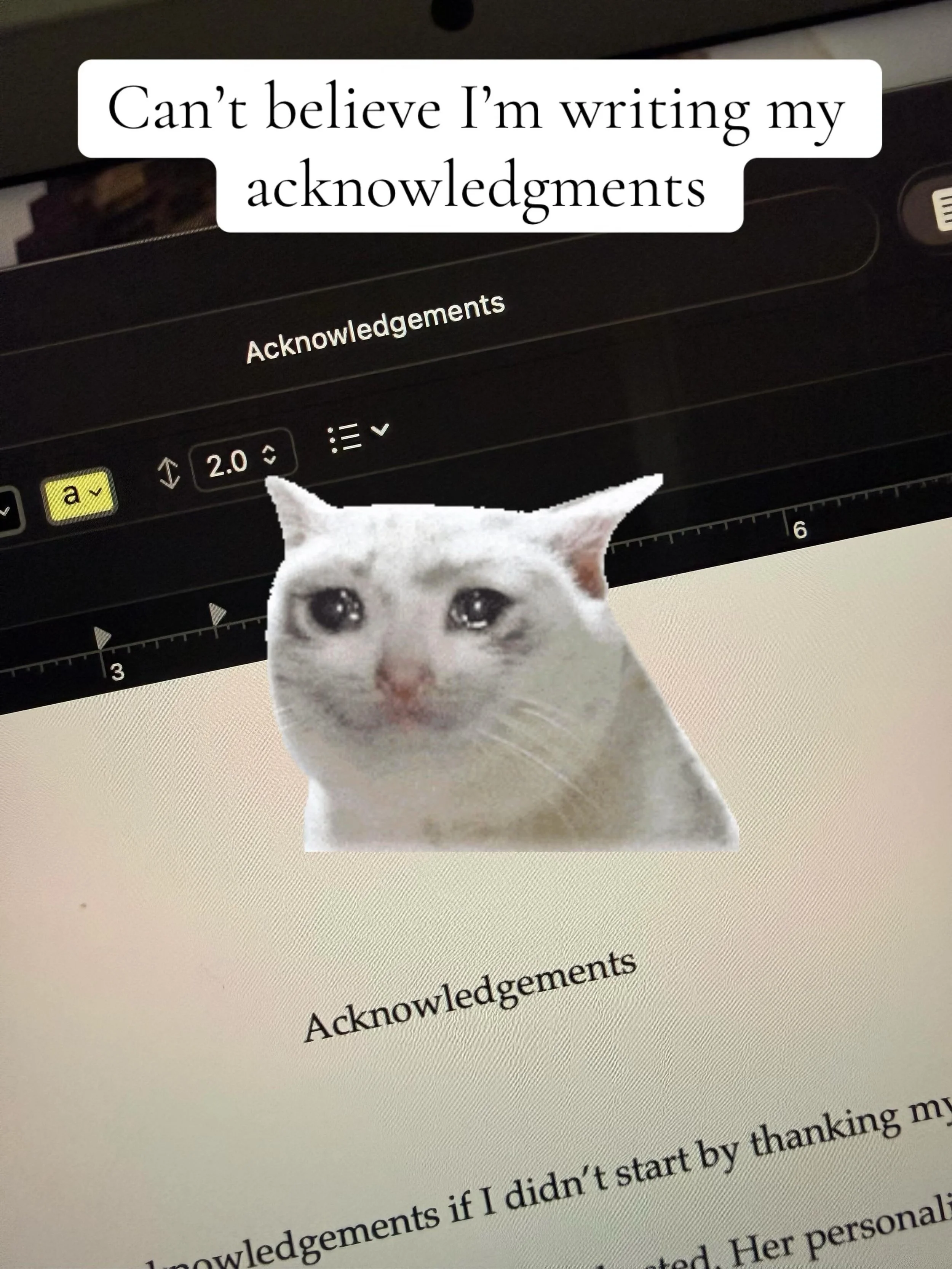 I wrote my acknowledgments this morning!

It&rsquo;s all part of the writing dream to not just write your acknowledgments but know they&rsquo;ll be printed in an actual book one day! 

In just under a year you&rsquo;ll get to read them in my debut pa